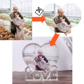 Marco de fotos de la foto de crystal de amor heart marco personalizado